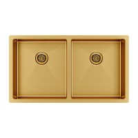 Мойка нерж. сталь GERBERG 78/2 UNI, PM237844-BG, брашированное золото, 780х440мм, Paulmark