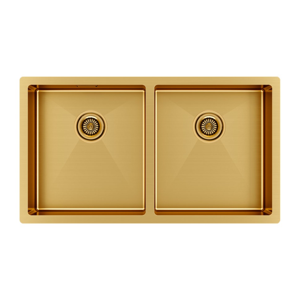 Мойка нерж. сталь GERBERG 78/2 UNI, PM237844-BG, брашированное золото, 780х440мм, Paulmark