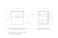 База под раковину подвесная BelBagno ETNA-H60-600-2C-SO-RW-P Rovere Moro