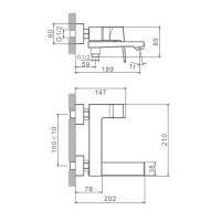 Смеситель Splenka для ванны и душа S01.30.06 Черный