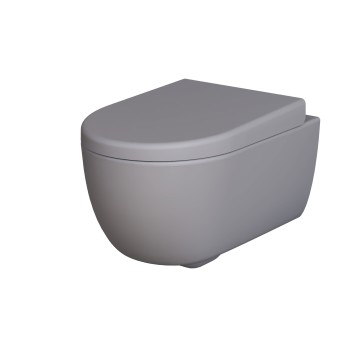 Унитаз Abner 103T20301R (545*360*330) МАТОВЫЙ СЕРЫЙ подвесной БЕЗОБОДКОВЫЙ, 1 место