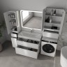 Тумба напольная STYLELINE "Атлантика 100", Люкс Плюс белый глянец под раковину Атлантика 100