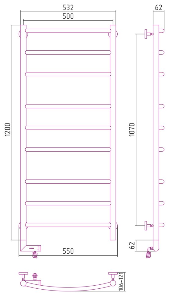 Галант 2.0 1200х500 МЭМ левый