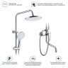 Душевая система Splenka для ванны и душа S51.24 Хром