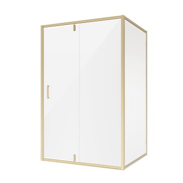 Душевое ограждение Niagara Nova NG-43-12AG-A110G (120х110х195) прямоугольник,золото,двери распашные,стекло прозрачное,2 места