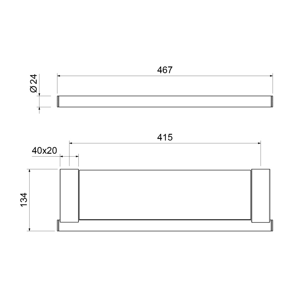 Полка в ванную стеклянная Timo Luiro 18572/03 черный