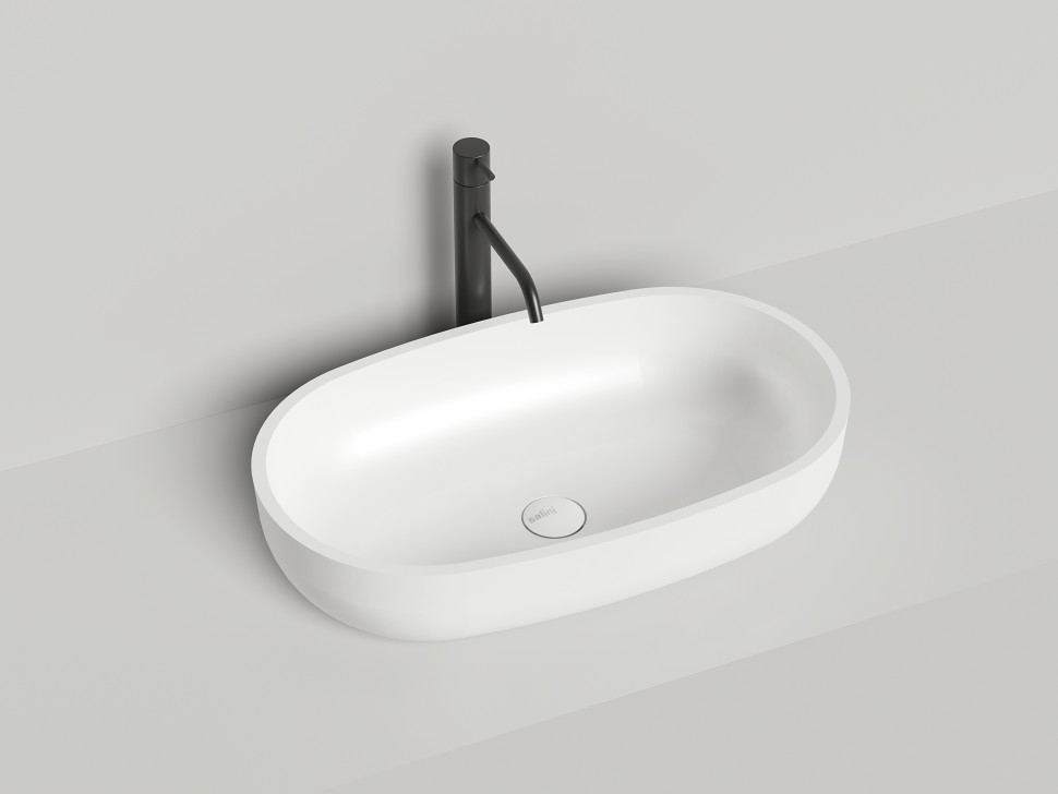 Раковина накладная GLORIA 05 покраска по RAL полностью 640х385х145 S-Stone Матовое