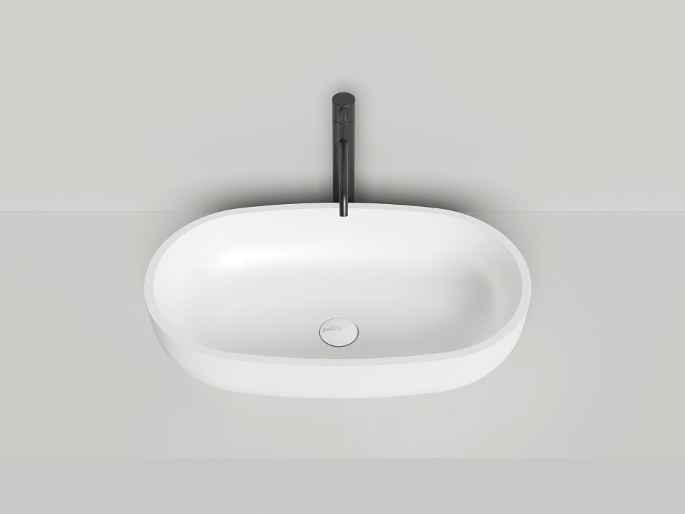 Раковина накладная GLORIA 05 покраска по RAL полностью 640х385х145 S-Stone Матовое