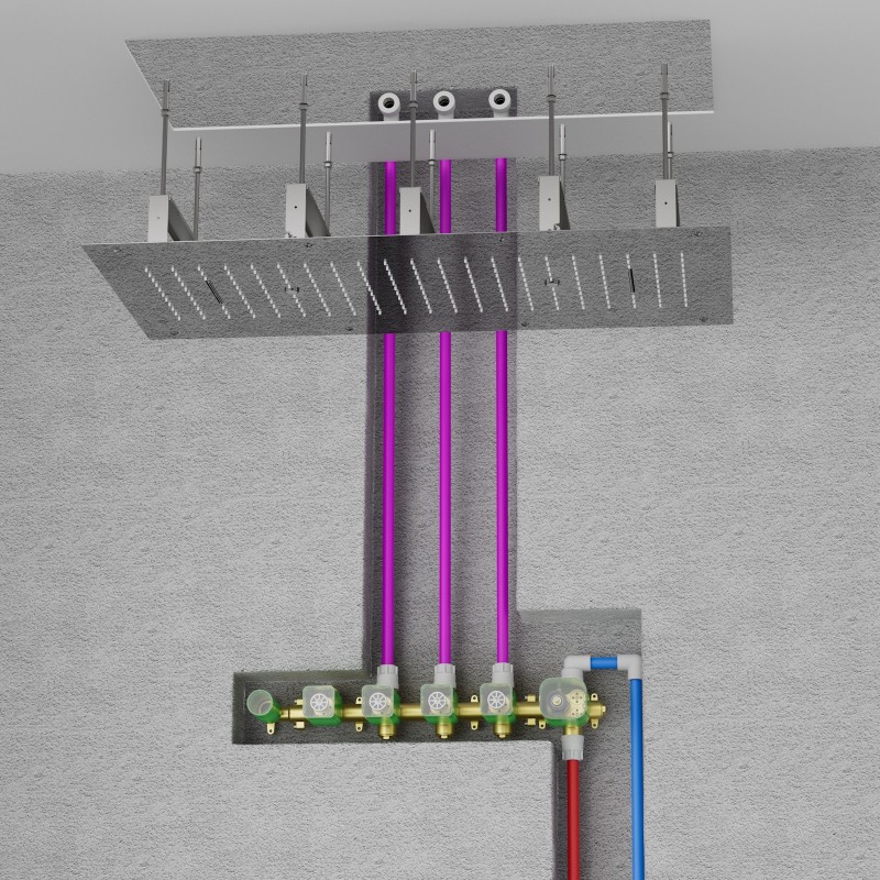 Душевая система встроенная с термостатом Timo Petruma SX-5329/03SM черный