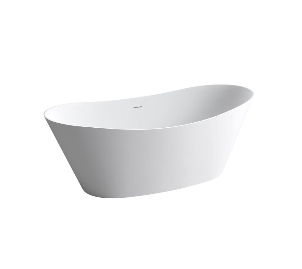Ванна из искусственного камня Vincea VBT-4S08MW, 1700*780*620, белый мат., слив-перелив в комплекте
