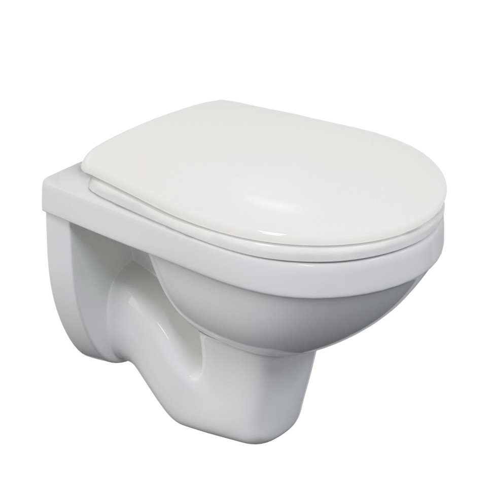 Унитаз подвесной BERGES GAMMA 52 см, сиденье полипропилен Gamma PS, микролифт, пластик