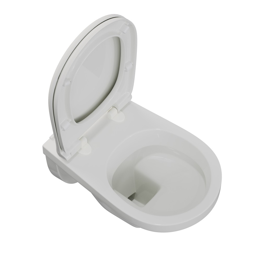 Унитаз подвесной BERGES GAMMA 52 см, сиденье полипропилен Gamma PS, микролифт, пластик