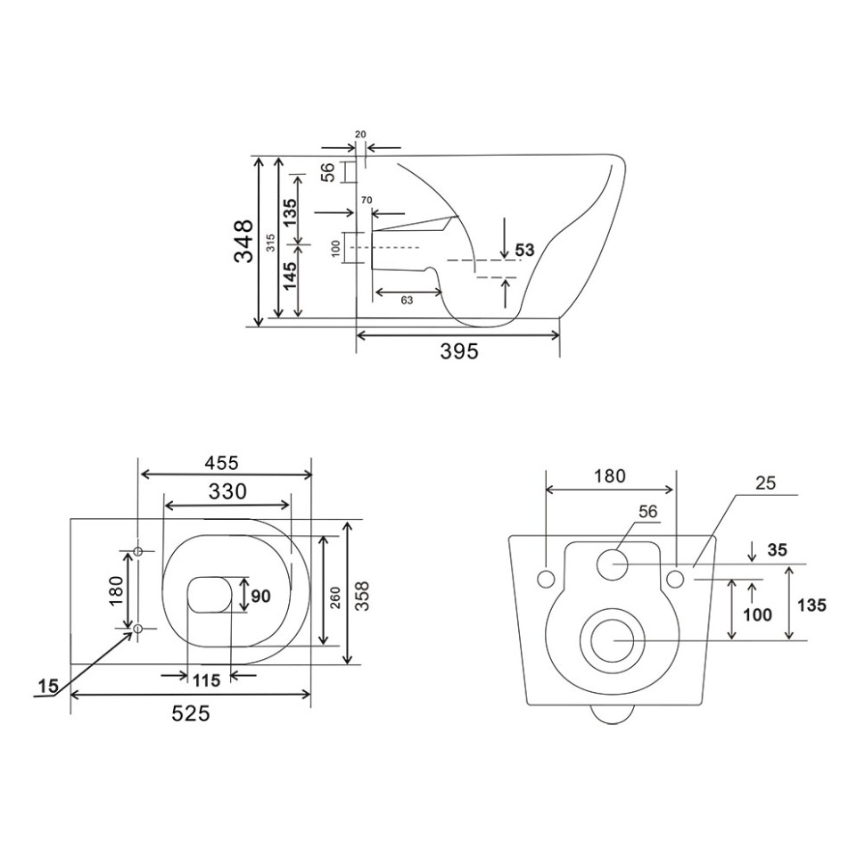 Унитаз подвесной Veconi Ento VEN-52TGr