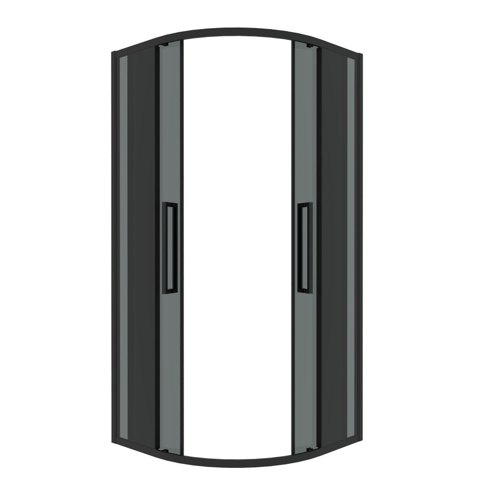 Душевое ограждение Grossman Cosmo 301.K33.02.9090.21.10 (90х90х195) четверть круга,раздвижная,черный матовый,стекло тонированное, 1 место
