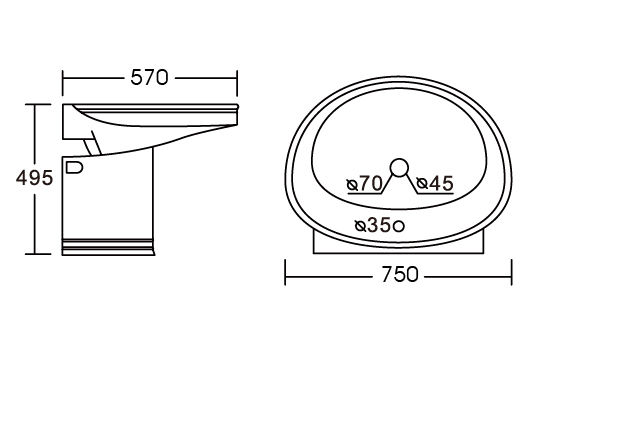 Умывальник CeramaLux 4290