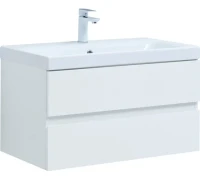 Тумба с раковиной Беркли 80 белый глянец