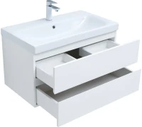 Тумба с раковиной Беркли 80 белый глянец