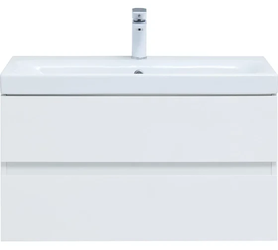 Тумба с раковиной Беркли 80 белый глянец