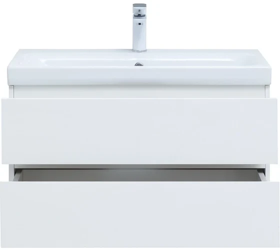 Тумба с раковиной Беркли 80 белый глянец