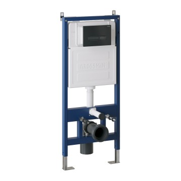 Комплект 3 в 1: Grossman инсталляция 900.K31.01.000+клавиша 700.K31.03.210.210 черный матовый+унитаз GR-4478S, 3 места