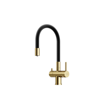 Смеситель для кухни SANCOS Lucia с возможностью подключения фильтра для воды, цвет брашированное золото, PVD покрытие, арт. SC4004BG