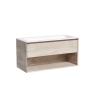 Тумба подвесная SANCOS Marmi 1.0 995х445х520 c одним ящиком оснащенным доводчиками скрытого монтажа и открытой нишей, дуб галифакс натуральный, арт. MR1.0100EG
