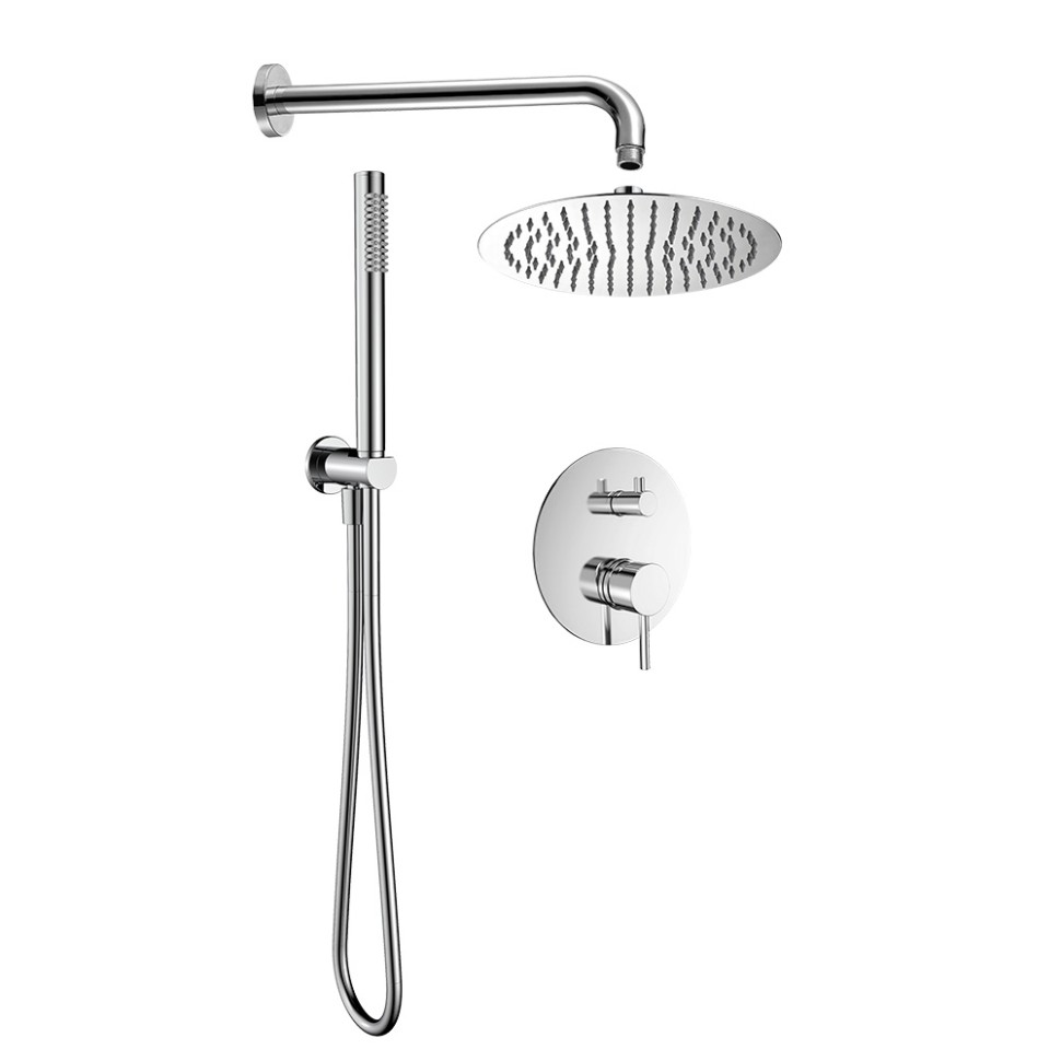 AQM8404CR Набор для комплектации душа со смесителем, хром