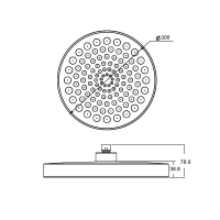 AQM8601CR Верхний душ O300 мм, Хром