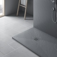 Поддон для душа из искусственного камня VST-4SR8012G, 1200*800*25, серый