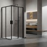Душевой уголок Slim 8mm VSS-6SL8010CLB, 1000*800, черный, стекло прозрачное