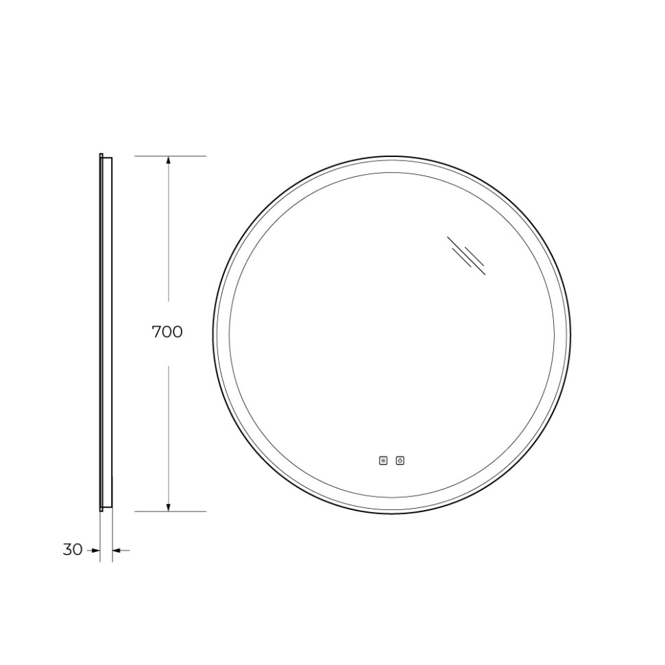Зеркало с голосовым управлением и подогревом BelBagno SPC-RNG-700-LED-TCH-SND