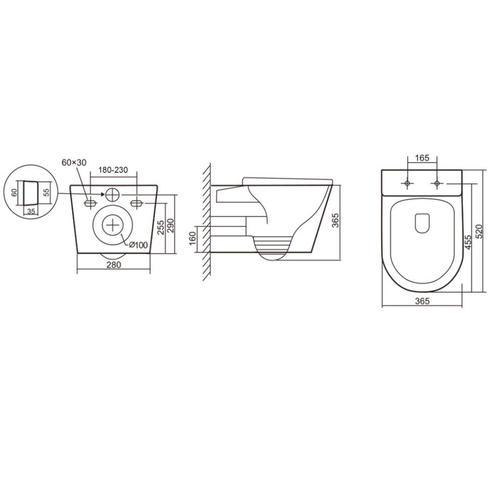 Комплект 3в1 IBERICA BLANCA инсталляция SILENCIO MINI, унитаз BURGOS ALTO белый, кнопка смыва ESTI-S хром матовый (IB.001M.BRA.231.853)