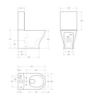 Чаша напольного унитаза CEZARES GIUBILEO CZR-165-CPR