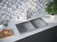 Мойка нерж. сталь GERBERG 78/2 UNI, PM237844-BS, брашированная нерж.сталь, 780х440мм, Paulmark