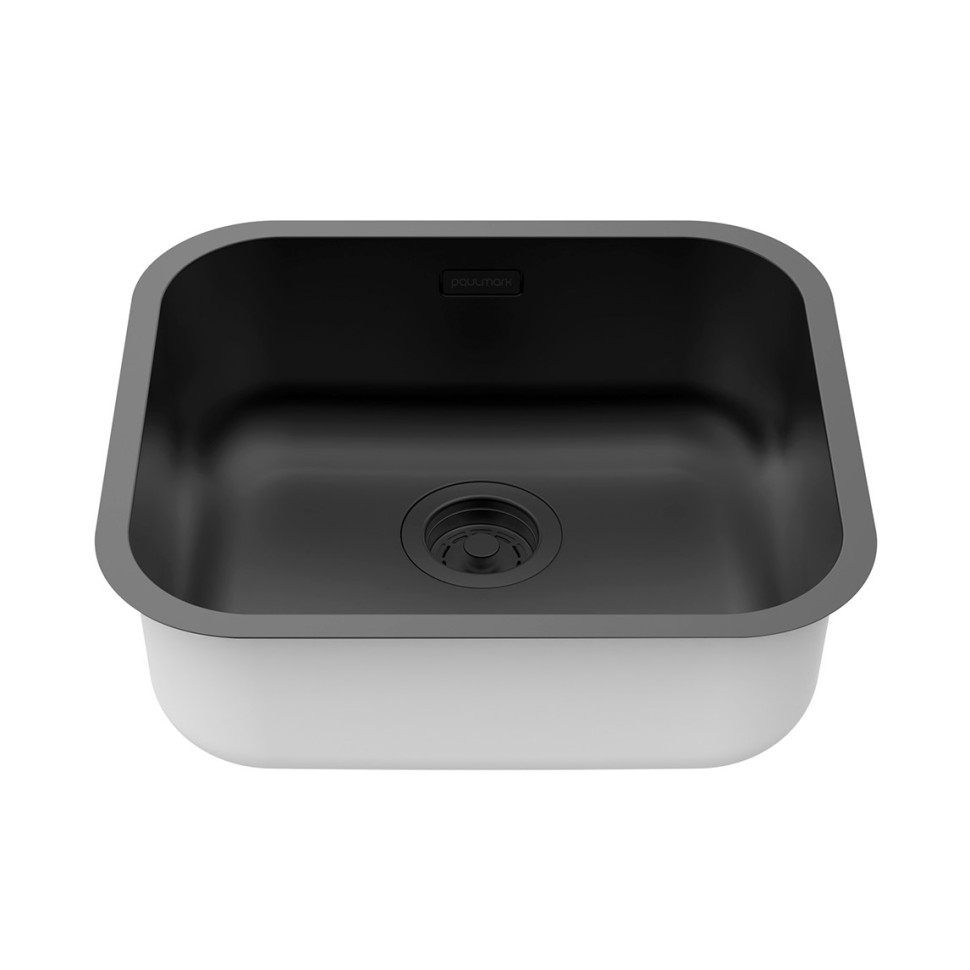 Мойка VELLO 48 UNI, нерж. сталь, VE48-MBN, матовый черный NANO-PVD, 480х440мм, Paulmark