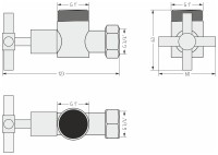 Вентиль угловой крест (G 1" НР х G 3/4" НГ)