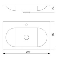 Раковина VCB-4H100A из кварца, цвет антрацит