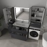 Тумба напольная STYLELINE "Атлантика 100", Люкс Плюс графит под раковину Атлантика 100
