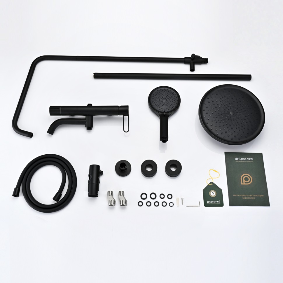 Душевая система Splenka для ванны и душа S03.24.06 Черный