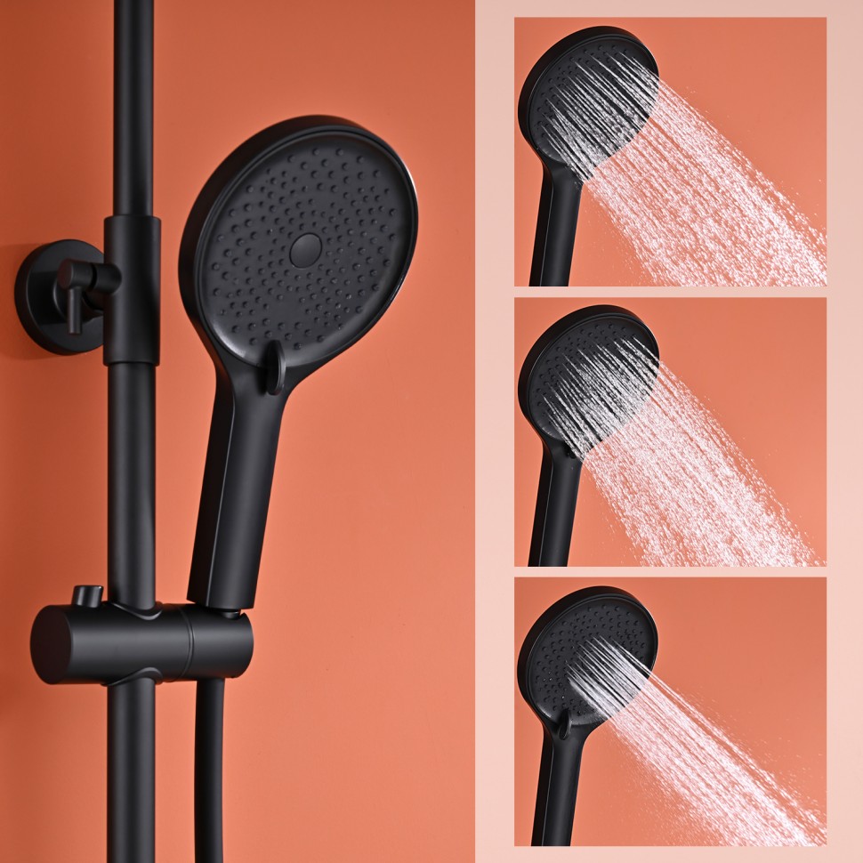 Душевая система Splenka для ванны и душа S03.24.06 Черный