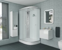 Душевая кабина Niagara Eco E120/80/13L/MT (120х80х215) низкий поддон(13см),стекло матовое,3 места
