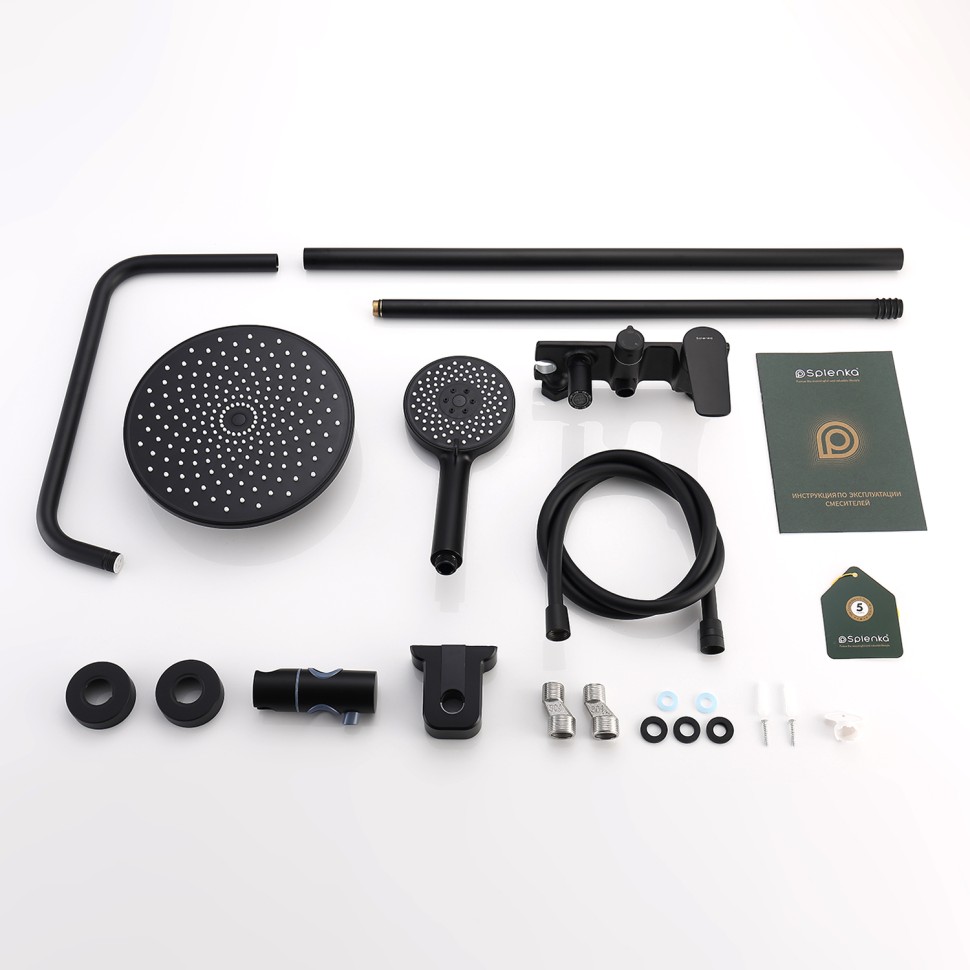 Душевая система Splenka для ванны и душа S52.24.06 Черный