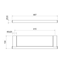Полка в ванную стеклянная Timo Luiro 18572/17 золото матовое