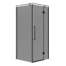 Душевое ограждение Niagara Nova NG-2832-34BLACK (100х100х195) квадрат,черный матовый,дверь распашная,стекло тонированное,1 место