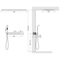 Душевая система встроенная с термостатом Timo Petruma SX-5329/17SM золото матовое