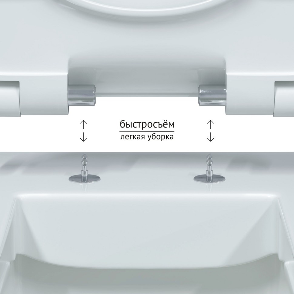 Унитаз BERGES подвесной STRATI 53,5 см , сиденье дюропласт Strati SO, микролифт, быстросъем