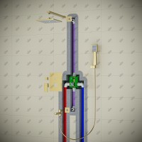 Душевая система встроенная Timo Selene SX-3069/17SM золото матовое