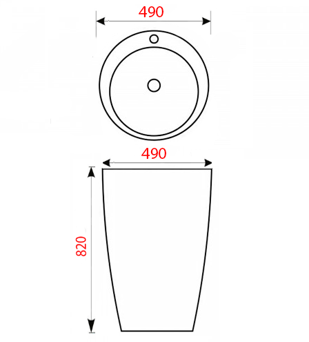 Раковина напольная CeramaLux В133В