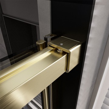 Боковая панель Veconi Premium Trento SP-40G, 1000х2000, брашированное золото, стекло прозрачное
