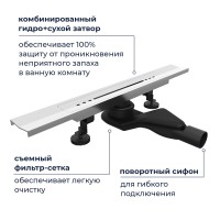 Душевой трап, обрезной RGW SDR-53S (600)